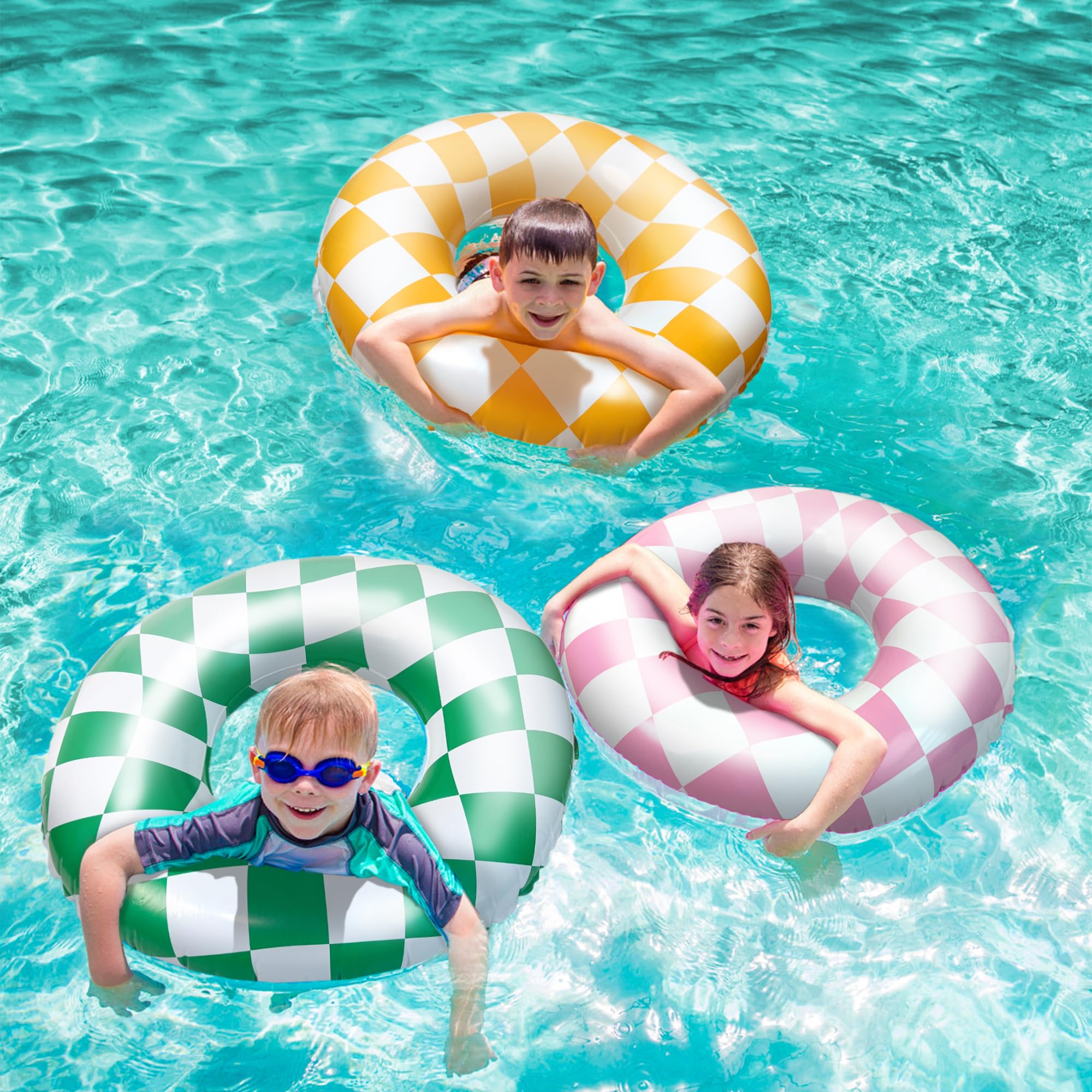 Set Inflable Anillos De Natación Y Pelotas Chennyfun - Diseño Limón Y Naranja, 4 Piezas, Para Piscina, Playa Y Fiestas