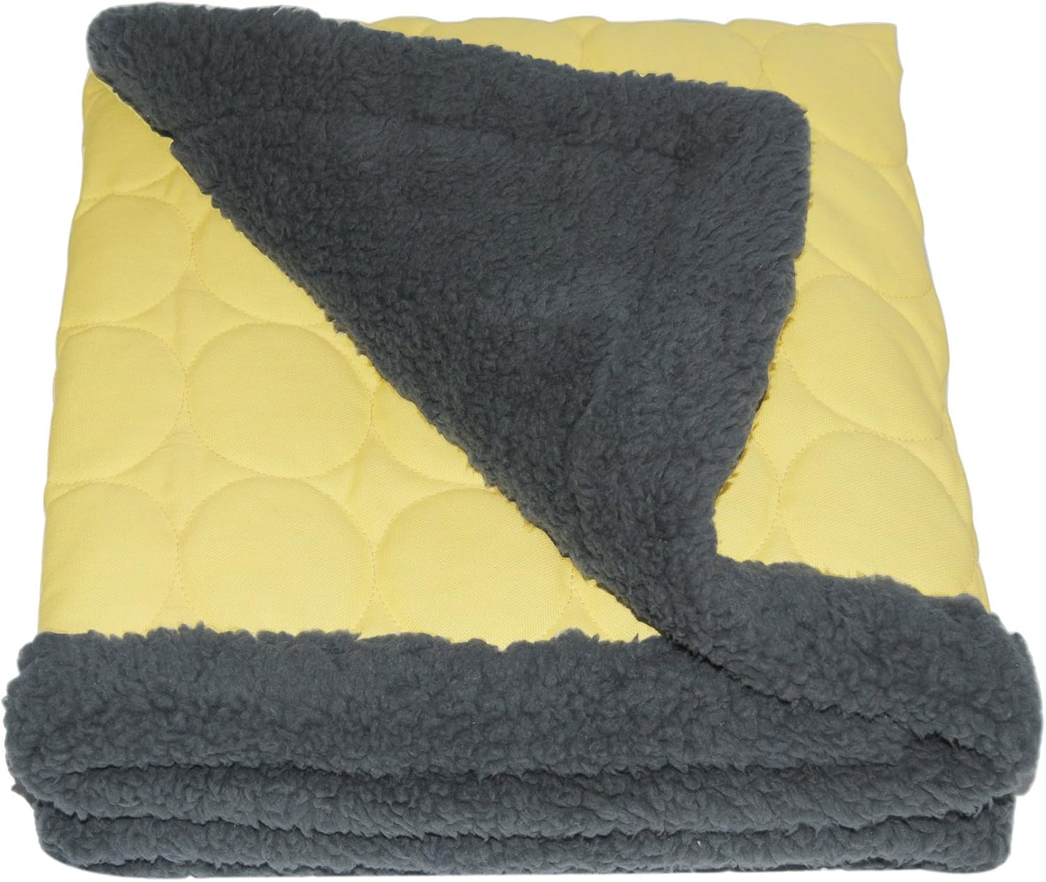 Circle Quilted Throw, Pale Yellow, M 29x40