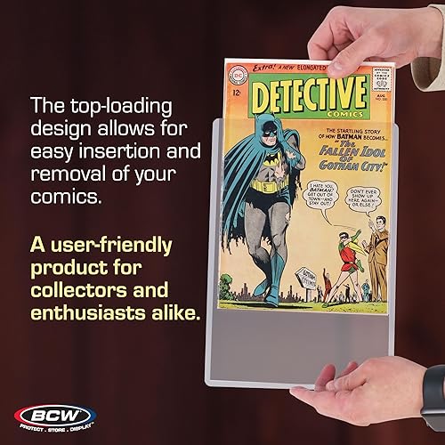 Miniatura 5 de BCW Silver Age - Cargadores superiores de cómics (paquete de 10) | PVC transparente, sin migración | Protege cómics, fotos, impresiones | Diseño