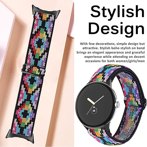 Miniatura 5 de Miimall Compatible con Google Pixel Watch 2 (2023) Pixel Watch, correa de nailon elástica