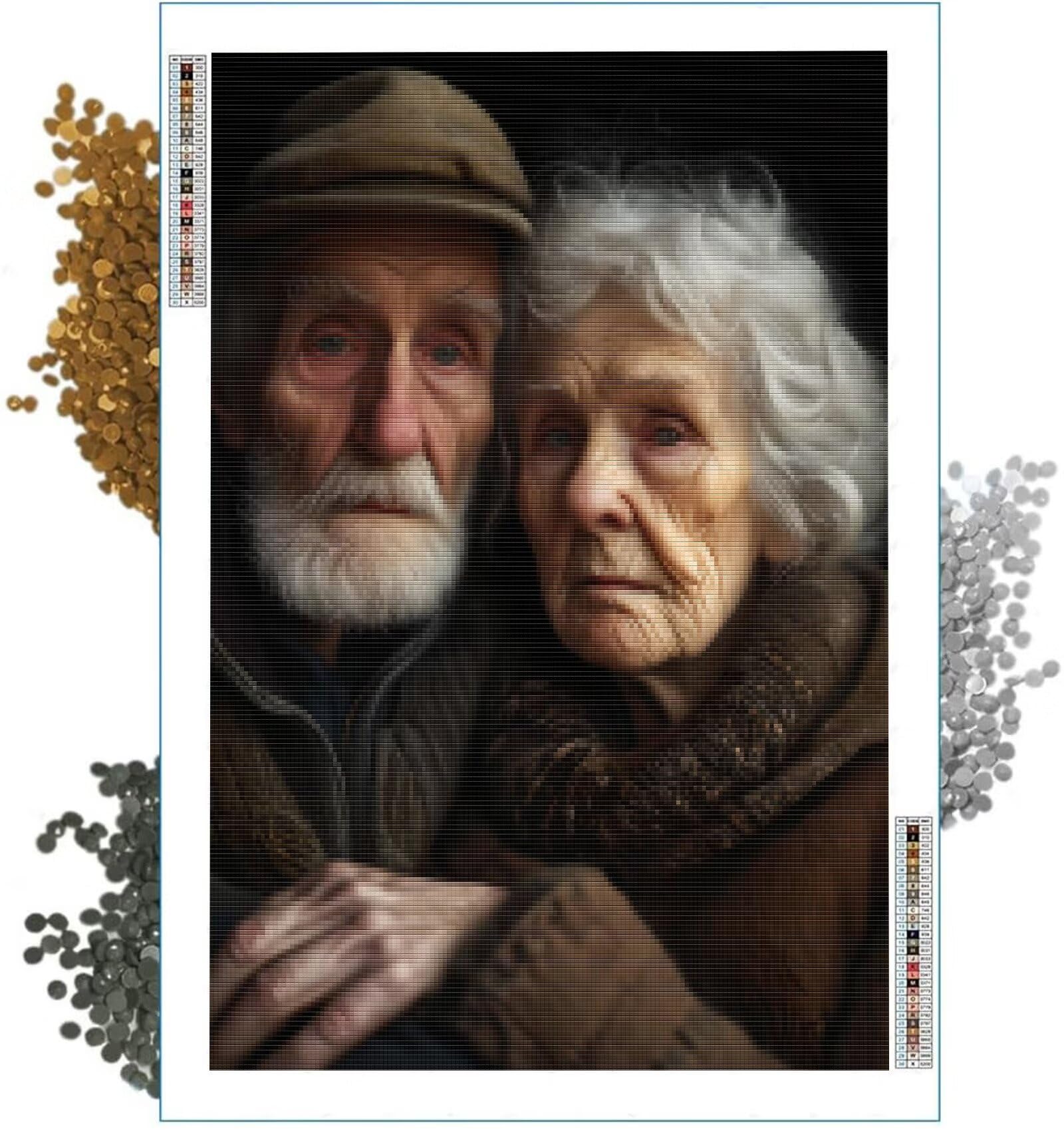 Diamond Painting Personalizzato, Kit Completo Pittura Diamante Foto Personalizzata, 5D Diamond Painting Con Foto Idea Regalo per la Decor di Arte Domestica, Diamante Quadrato/Rotondo 70x125cm R-89