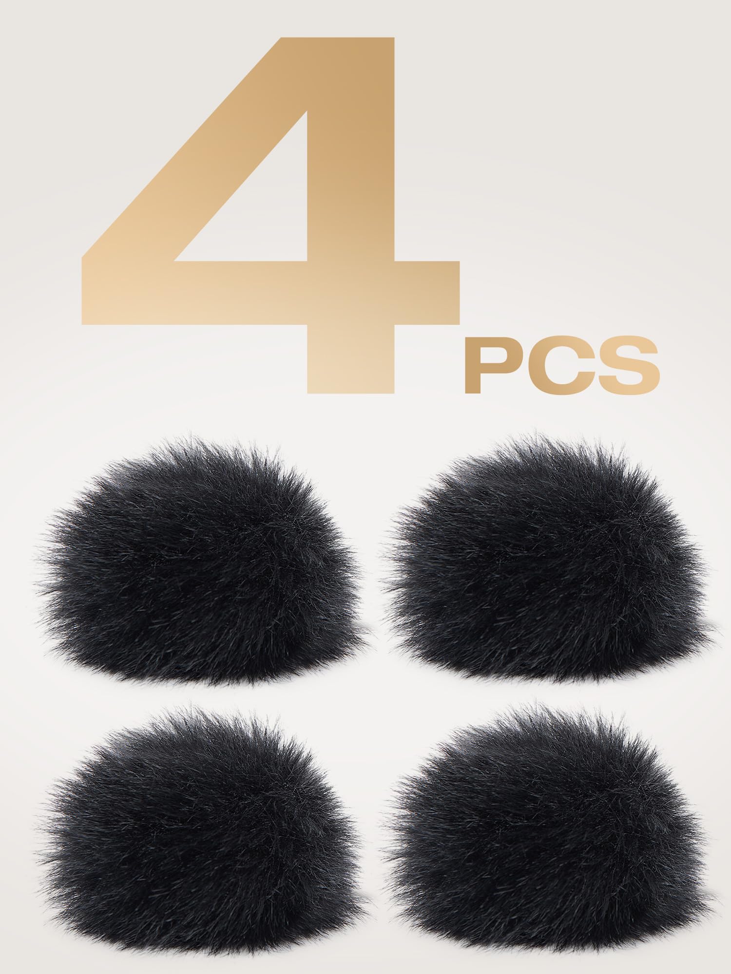 Lot De 4 Déflecteurs De Vent (Windjammer) SUNMON Pour Microphone DJI Mini - Fourrure Anti-Pop