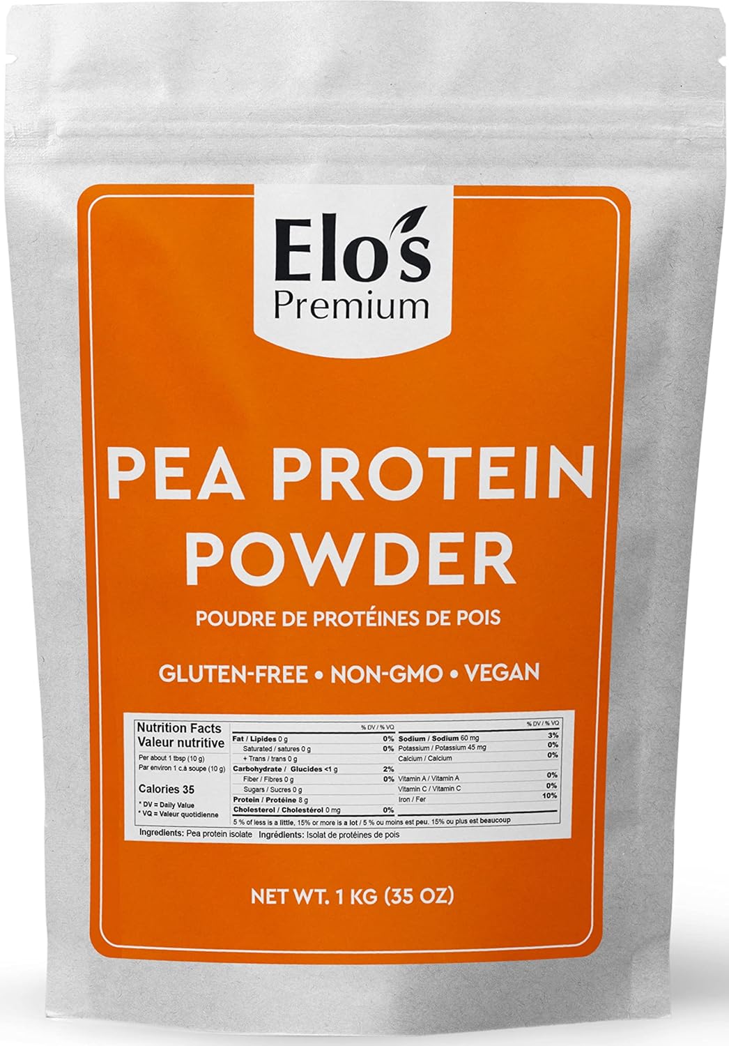 Pea Protein Powder (1kg ) by Elo's Premium 100 Food Grade Organic Pea