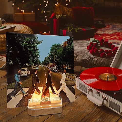 Miniatura 44 de YuanDian Soporte personalizado para discos de vinilo, soporte para discos de vinilo, soporte de acrílico de madera para almacenamiento de discos