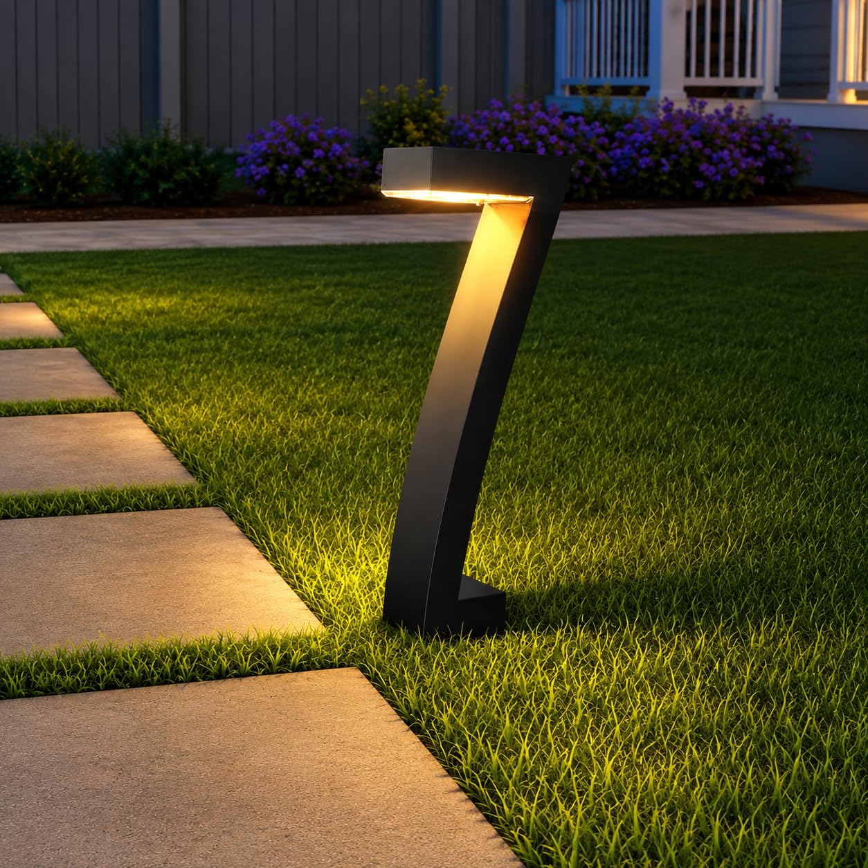 Hukimoyo Solar Light Outdoor Home Garden Waterproof Solar Led Street Pathway Lights,Post Light with Pole 8 Hrs Automatic Sunlight Landscape for Terrace Balcony Driveway Park (Z Frame) (Z Frame, 1 pc)-picture-28