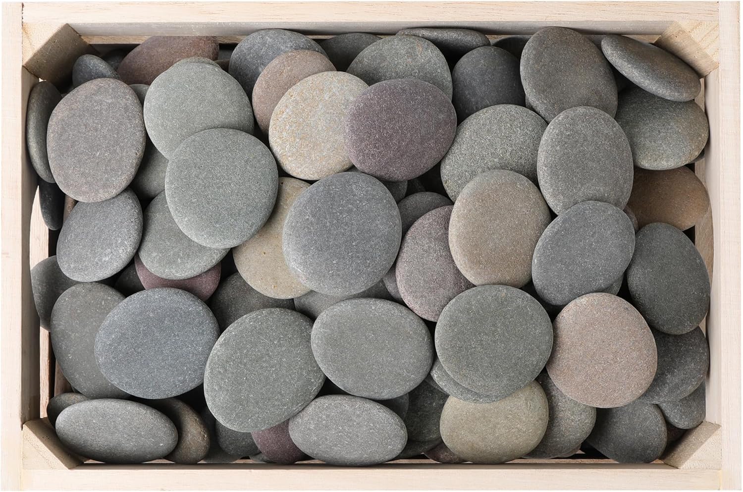 ROCART 100 PCS Small 1.77-2.17" Smooth Natural River Rocks for Painting, Flat Painting Rocks & Craft Stones for Arts, Classroom Activities & Bulk Craft Projects