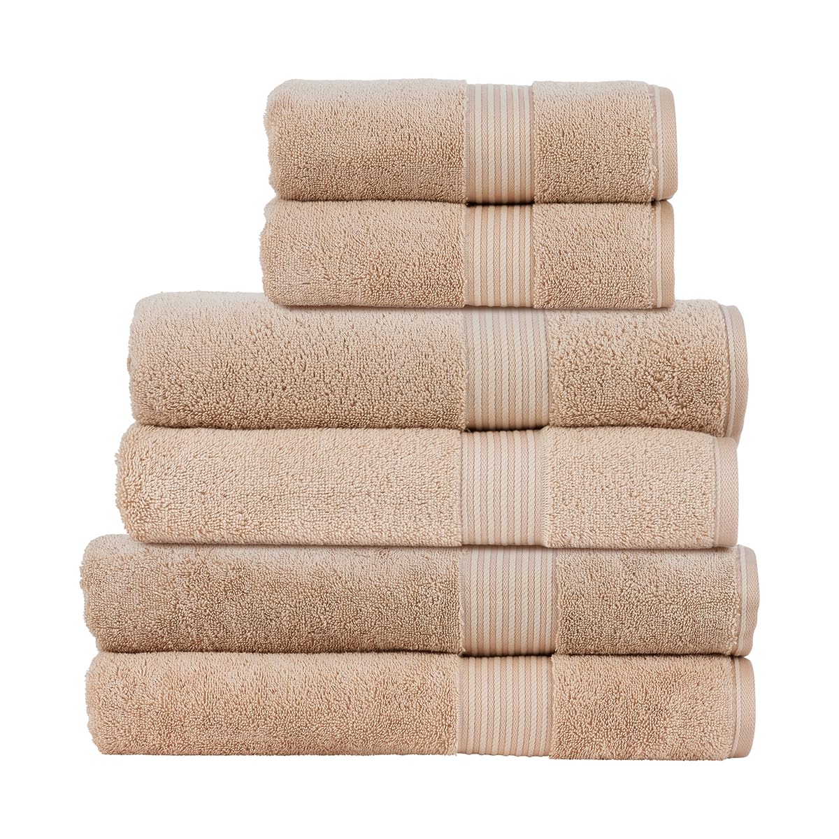 Christy Supreme Hygro 2 Hand Towels Set | Blush Pink | 100% Luxury Supima Cotton | Ultra Soft | Super Absorbent | 650GSM | Plush and Long Lasting — view 34