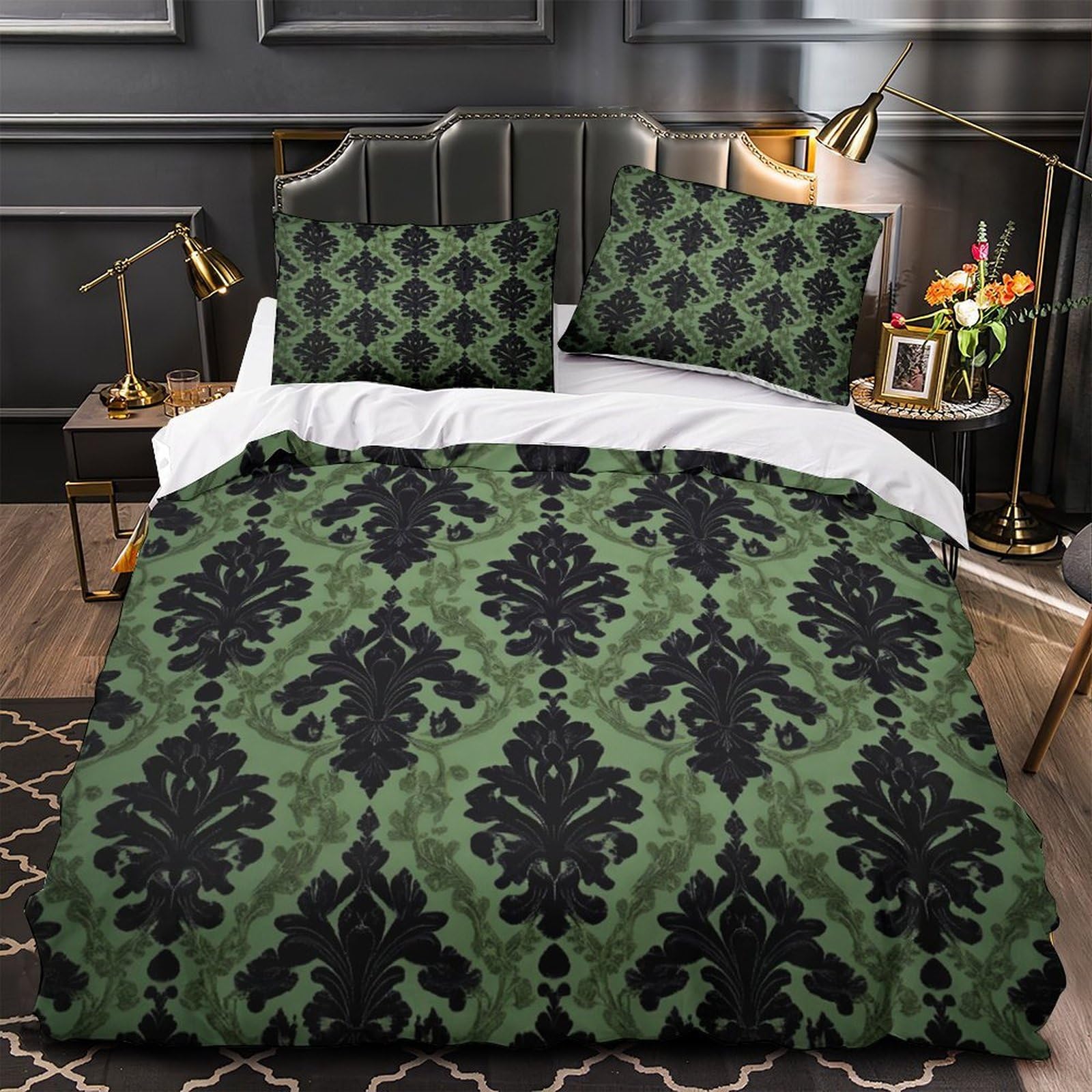 Parure de lit effet microfibre super douce avec housse de couette respirante 3D