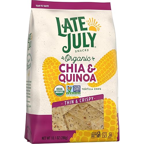Miniatura 5 de LATE JULY Snacks de chía y quinua - Chips de tortilla orgánicos finos y crujientes bolsa de 101 onzas