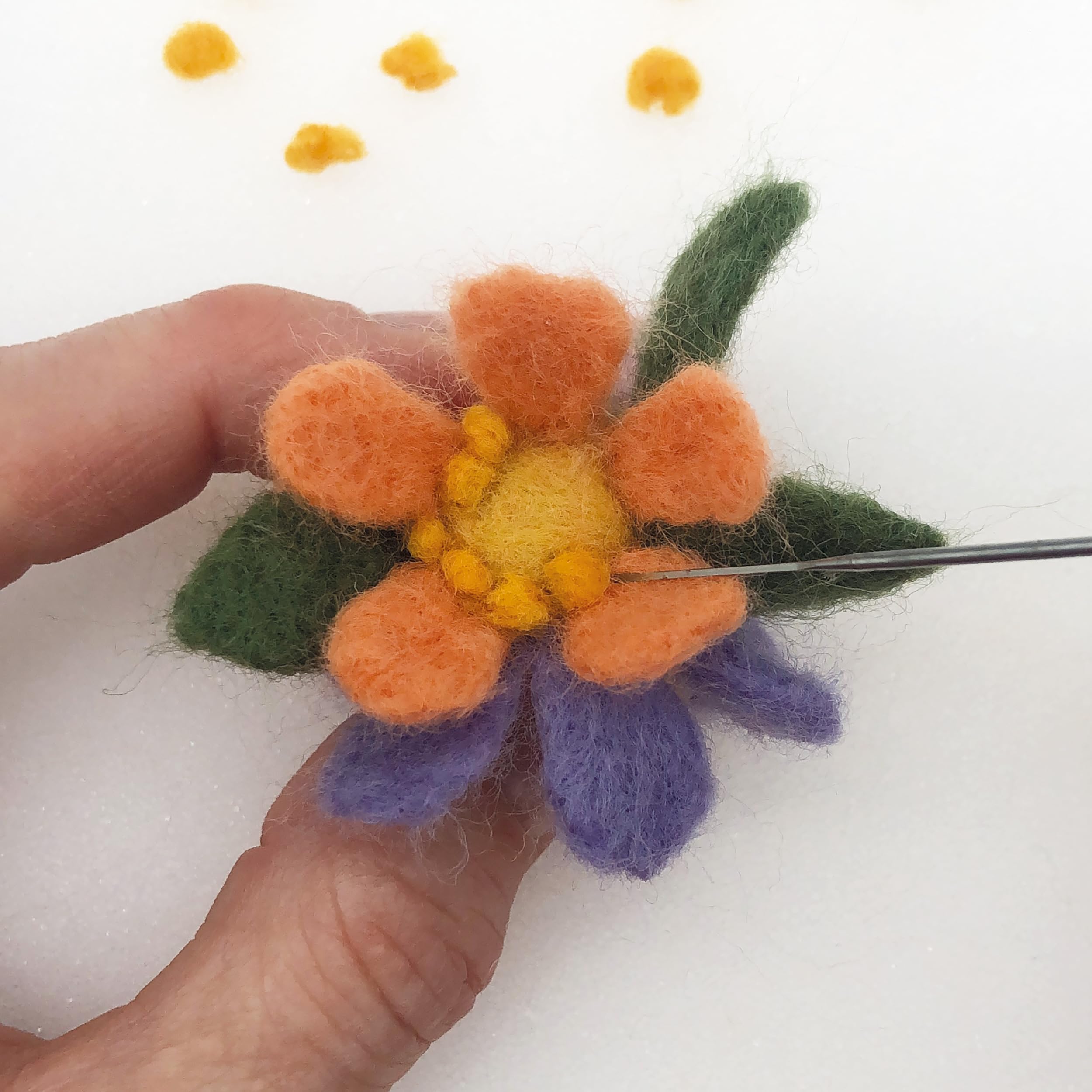 Kit de fieltro de aguja - Primavera, aprende a hacer un juego de decoraciones para Pascua. Kit de manualidades para adultos