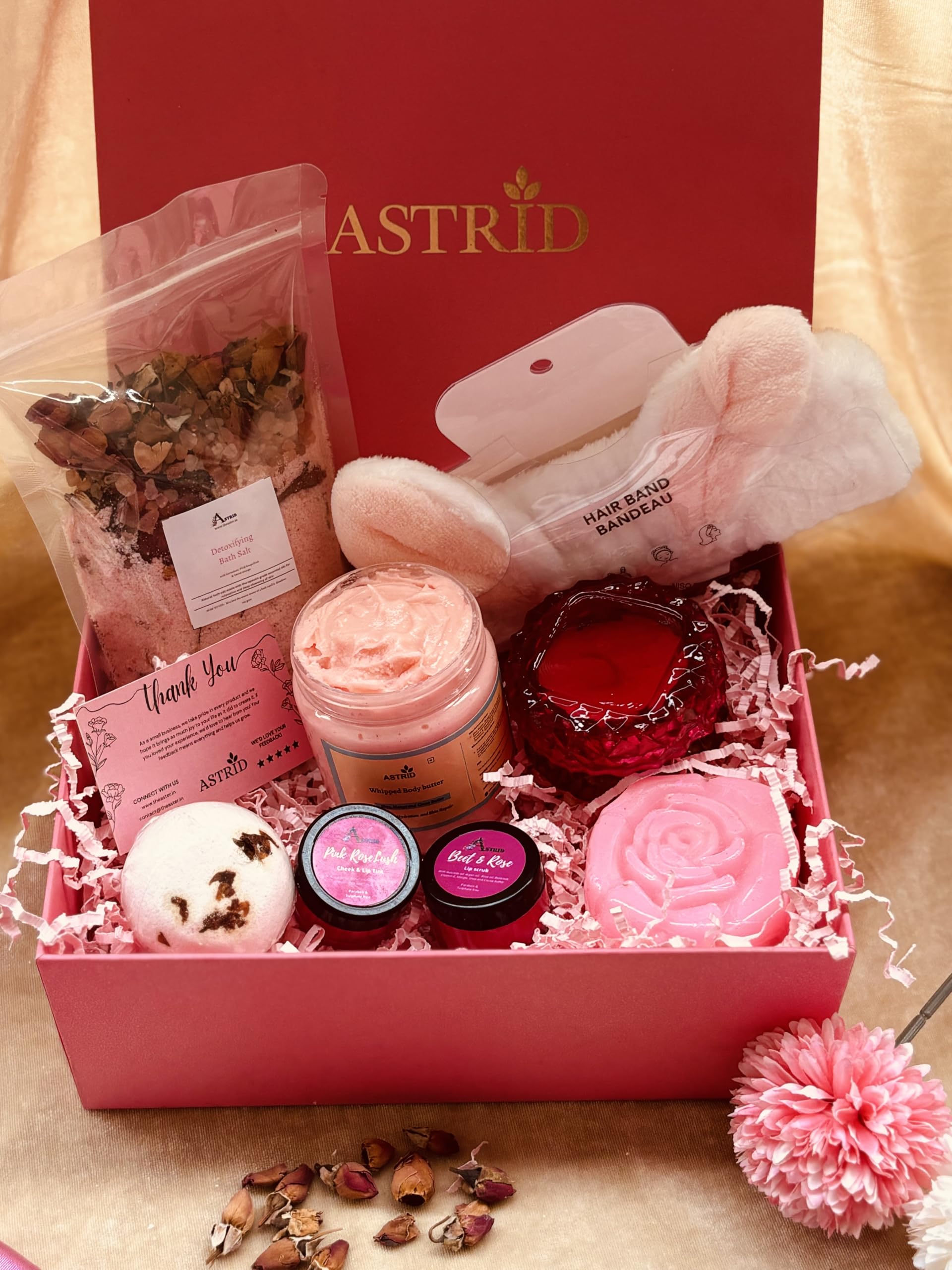 Astrid relaxationGift hamper, winter care spa hamper, Valentine gift, Wellness box, Spa in a box, Care package | Luxury bath and body hamper, No Parabens and sulphate-image-19