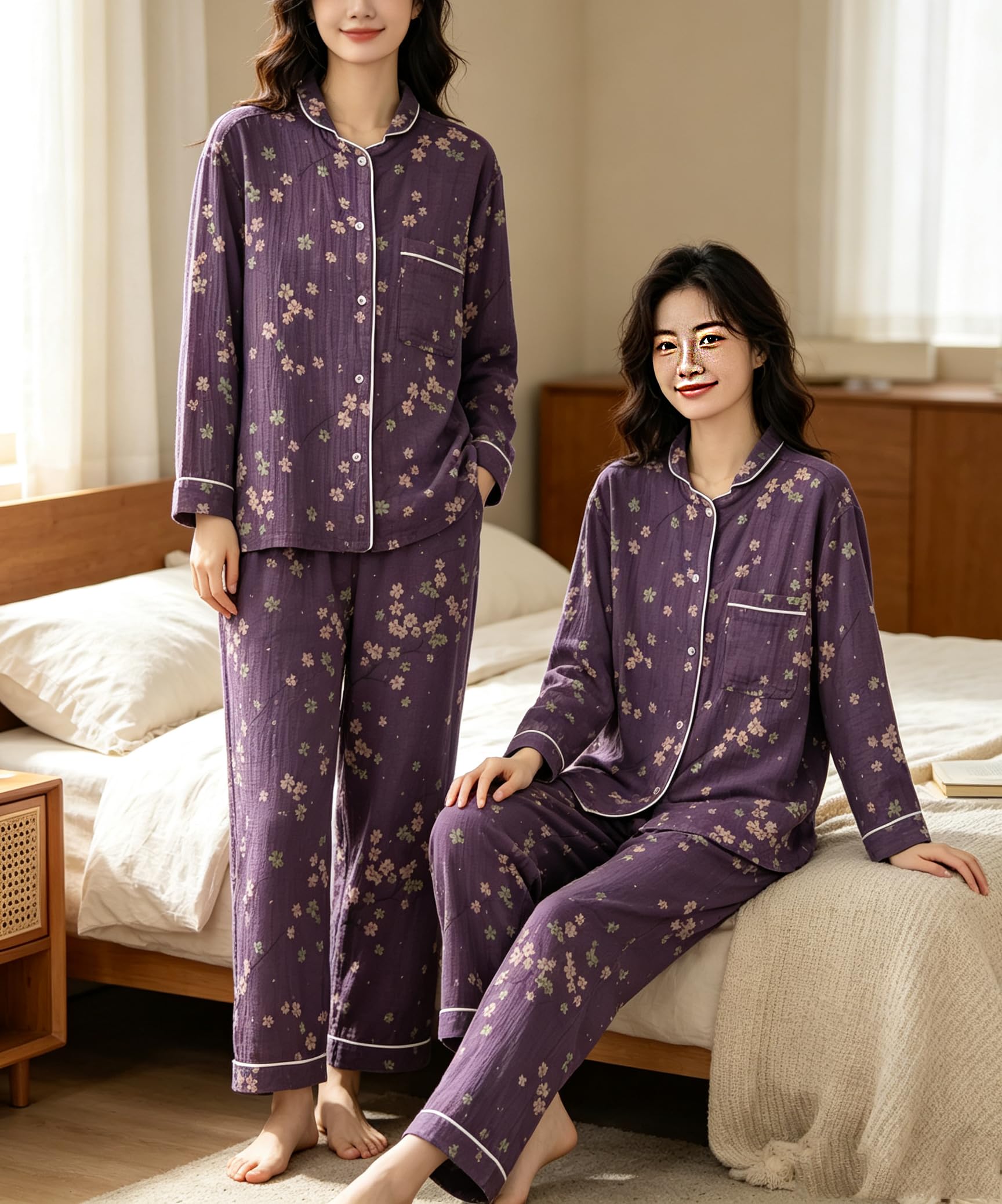 Ropa de dormir japonesa de algodón suave, kimono, Yukata, ligera, transpirable, pijama para mujer