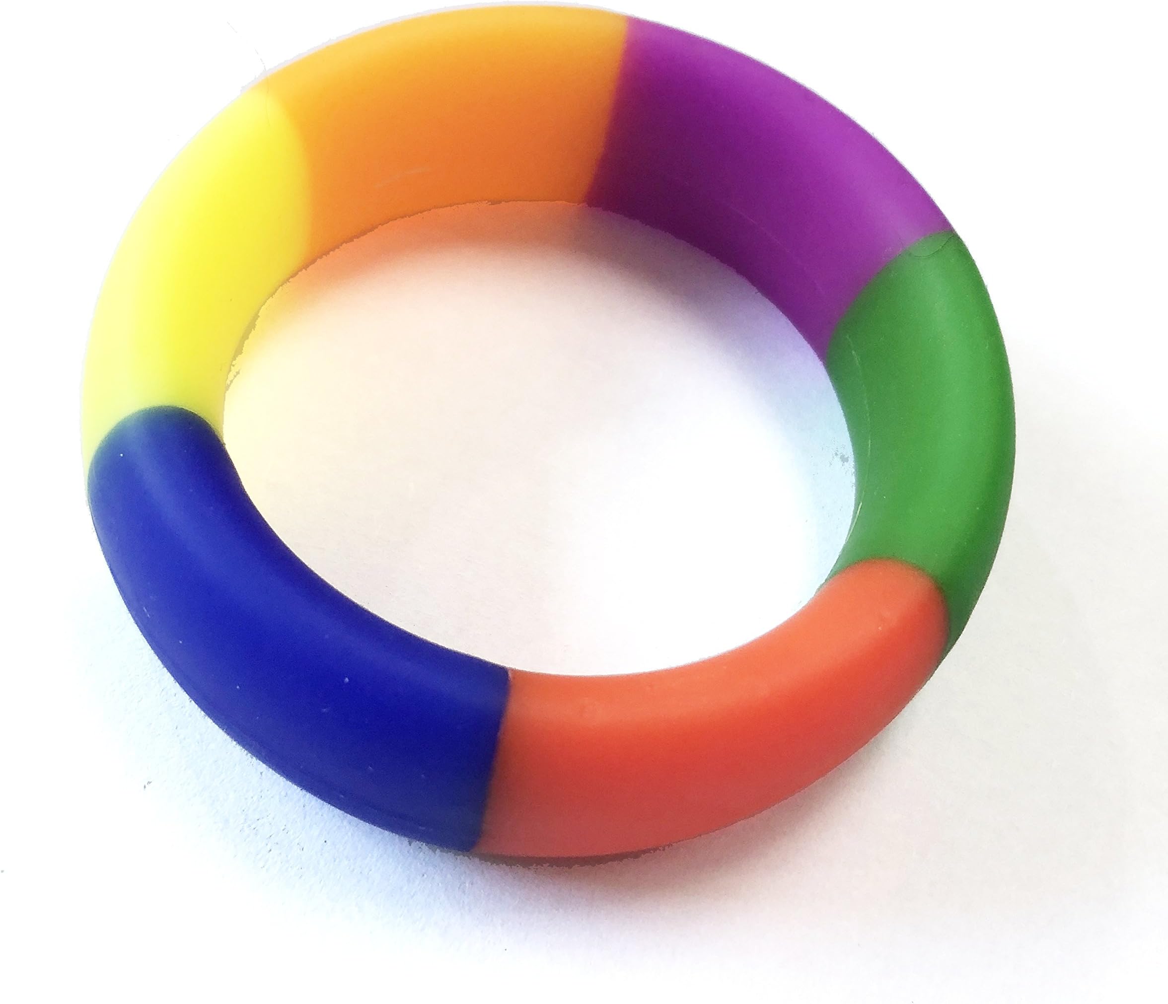 Rainbow Silicone Adult Enhancer - Rainbow Color