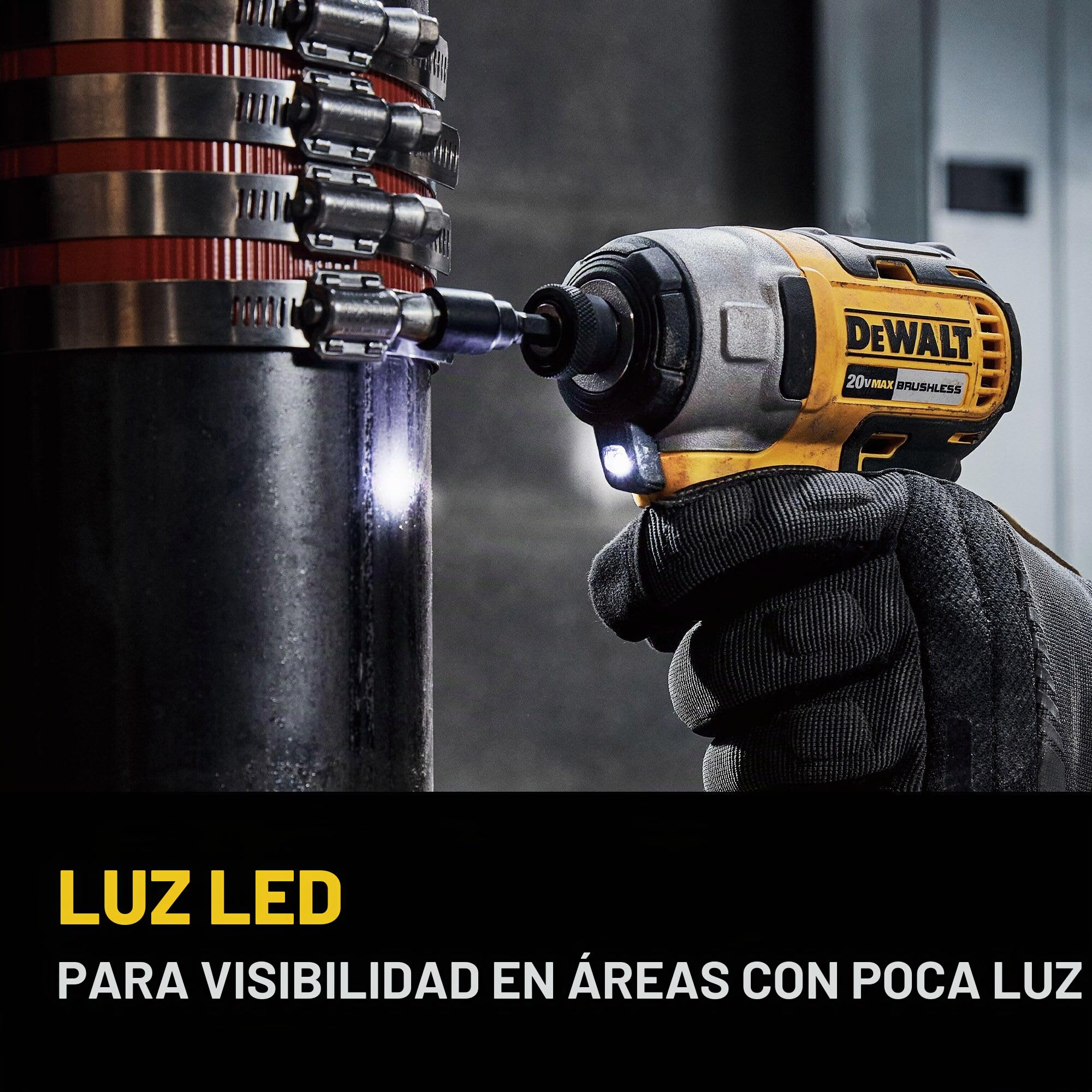 DEWALT Atornillador de impacto 20V MAX, 1/4 de pulgada, batería y cargador incluidos (DCF787D1)