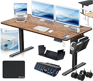 KESSER Höhenverstellbarer Schreibtisch elektrisch 140cm x 70cm