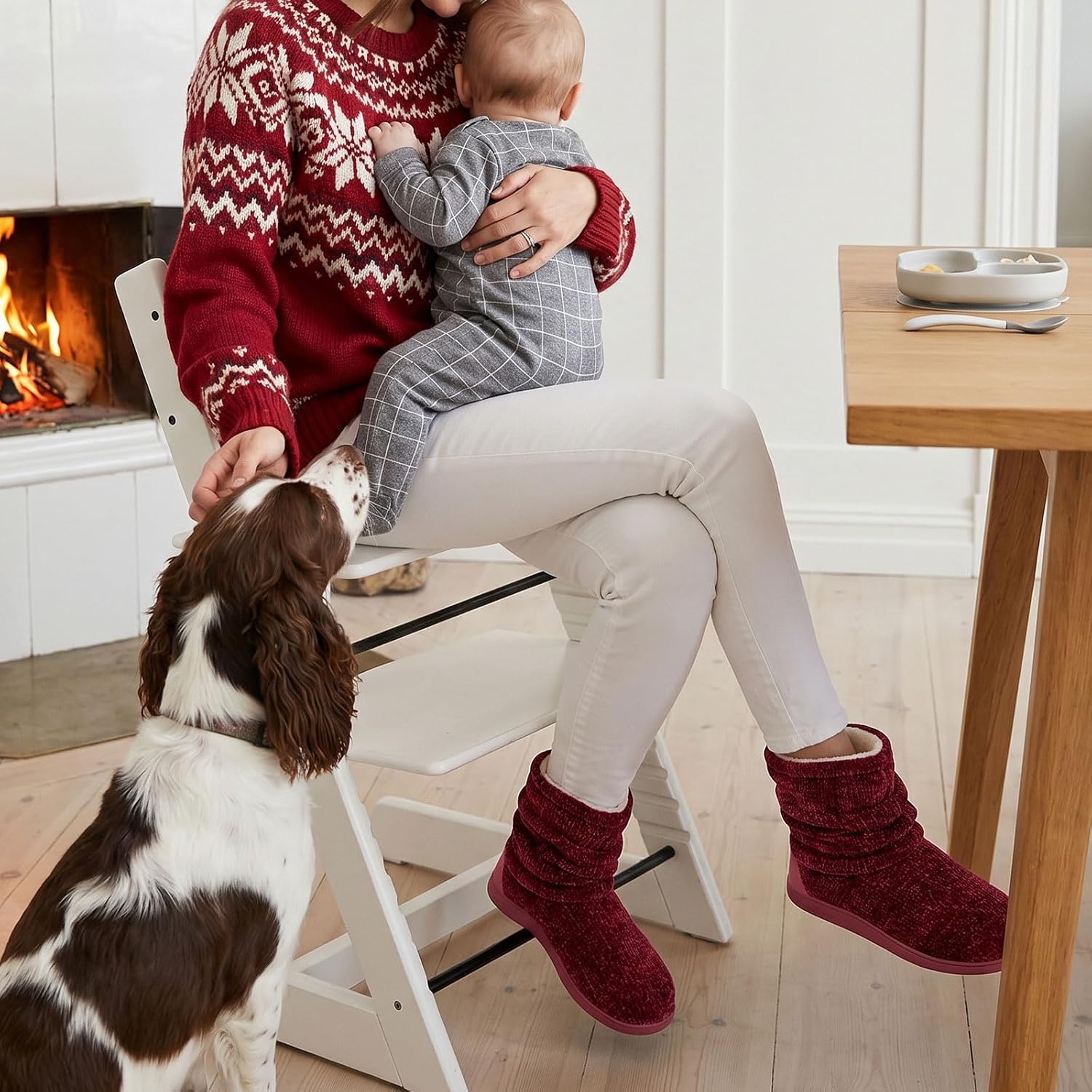 LongBay Women's Slipper Boots Warm Winter Gift House Shoes Indoor Outdoor image 2