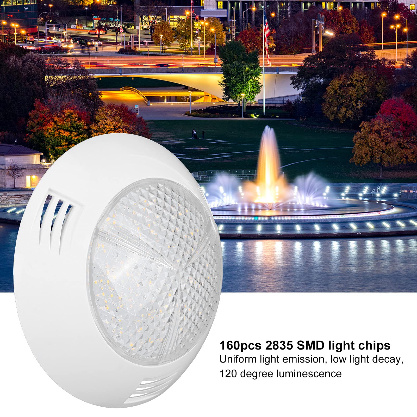 Alomejor Pool Light 18W IP68 Waterproof Design