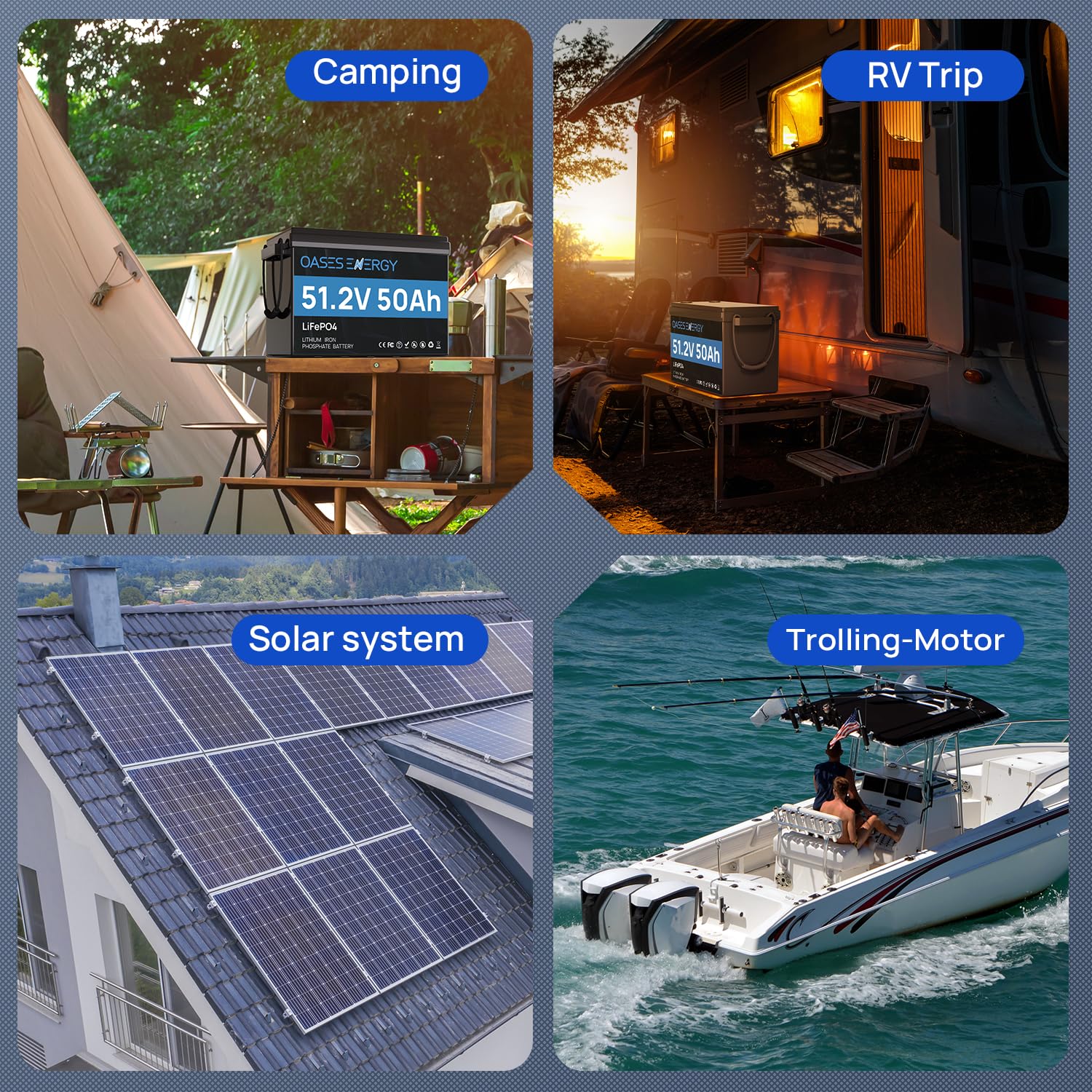 Mini batterie au lithium LiFePO4 48V 50Ah avec Bluetooth BMS 100A, batterie LiFePO4 à cycles profonds 48V, énergie 2560Wh pour hors réseau, solaire, camping-car, bateau, bateau