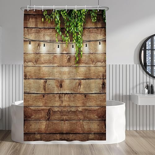 Miniatura 47 de Baocicoo - Cortina de ducha de abeja de miel, diseño de abeja de caricaturas, pista voladora, rústica, floral, para baño, decoración de bañera