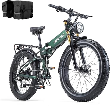 2026 AWD Electric Bike for Adults Dual Motor 5000W/3000W/1500W Peak 40MPH/32MPH Fast Ebike, Up to 70 /90 /160 Miles Long Range, 26" Full Suspension Fat Tire, 52V/48V 60Ah/30Ah/20Ah Removable Battery