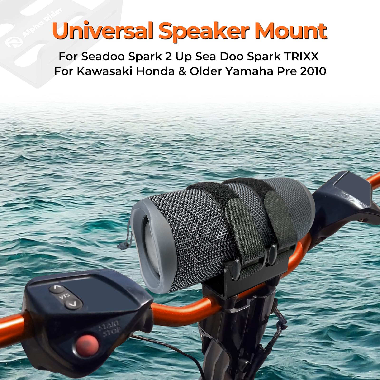 Lautsprecherhalterung Für Sea-Doo Spark – Aus Alu, Schwarz, Universell – Musik Beim Jetski Fahren