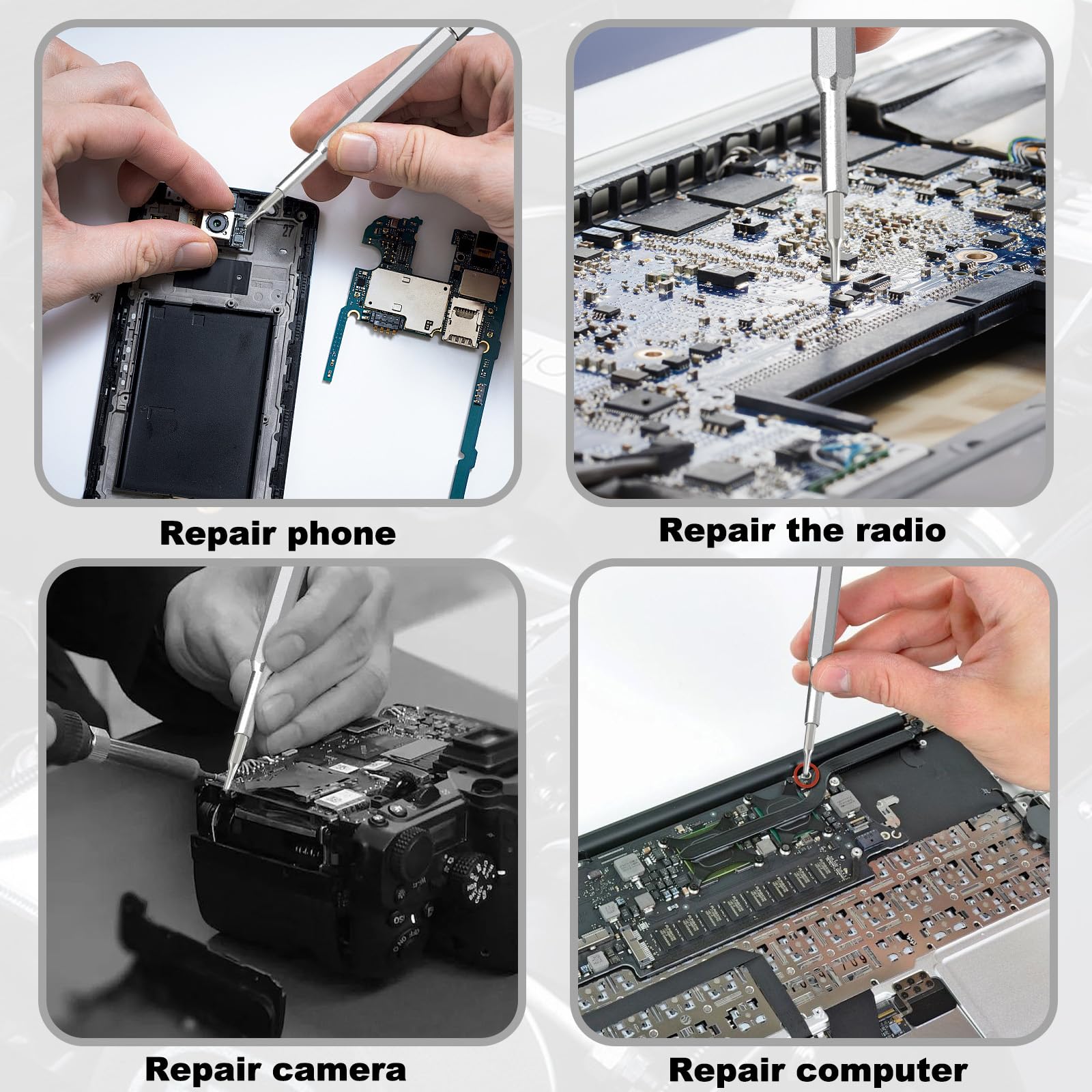 Kit Cacciaviti Precisione 25 In 1 - Set Riparazione Portatile Per Telefoni, PC E Elettronica Con Custodia Magnetica