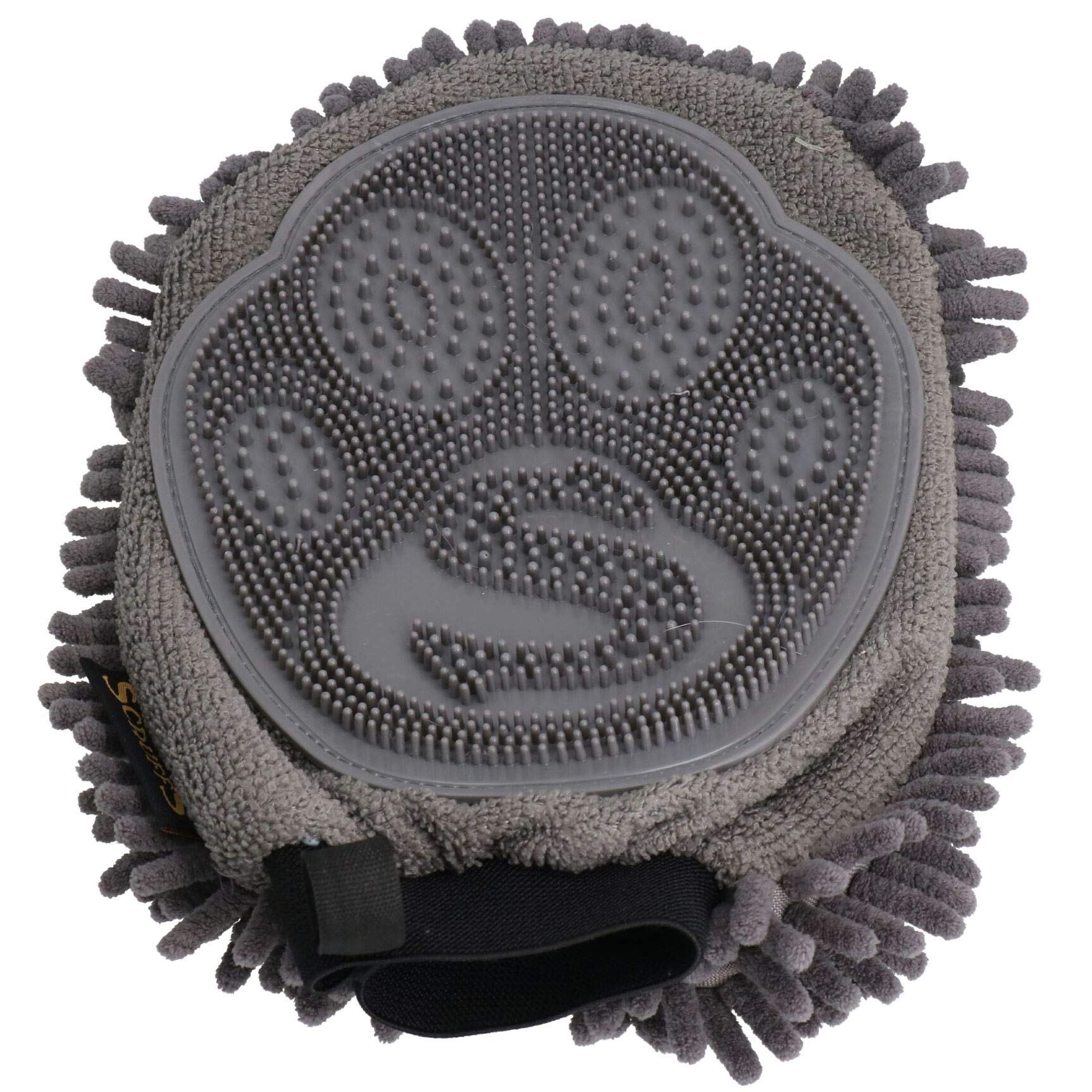 AB Tools Scruffs Lot de 2 gants de toilettage 2 en 1 Gris Taille unique