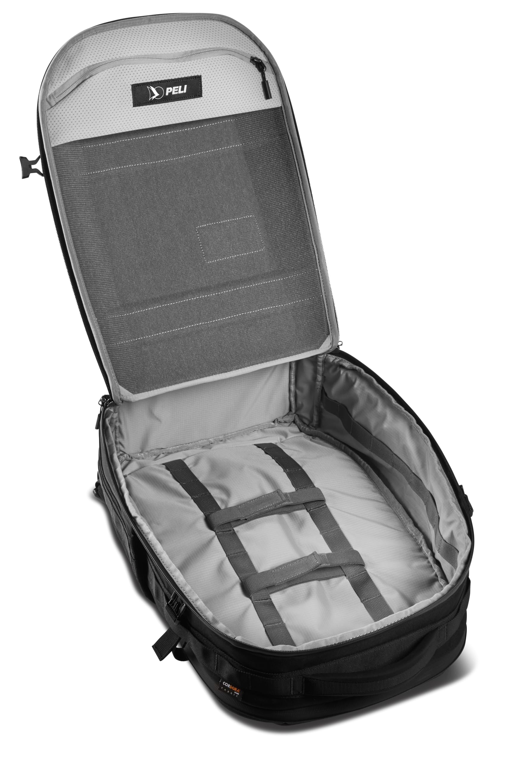 PELI Aegis PX25 Rucksack; Vielseitiger Premium-Rucksack aus Peli Shield Technologie; Wasserabweisende Materialien für den Einsatz bei jedem Wetter; Außenmaße: 27 x 16 x 46 cm; Farbe: Schwarz