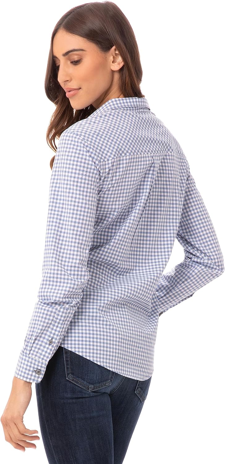 Chef Works Women's Modern Gingham Long Sleeve Dress Shirt - Image 3