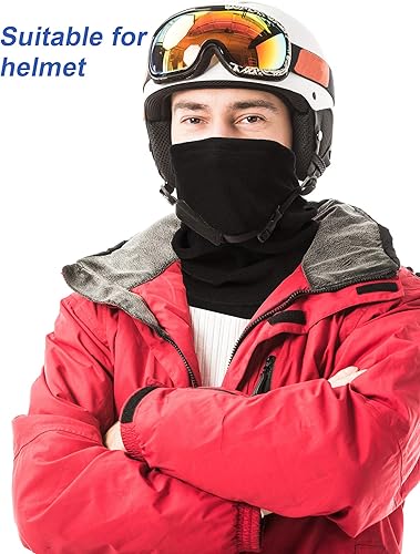 Miniatura 7 de SATINIOR Paquete de 6 Calentadores de Cuello de Forro Polar de Invierno Polaina Facial para Esquí Resistente al Viento Polaina de Cuello de Esquí