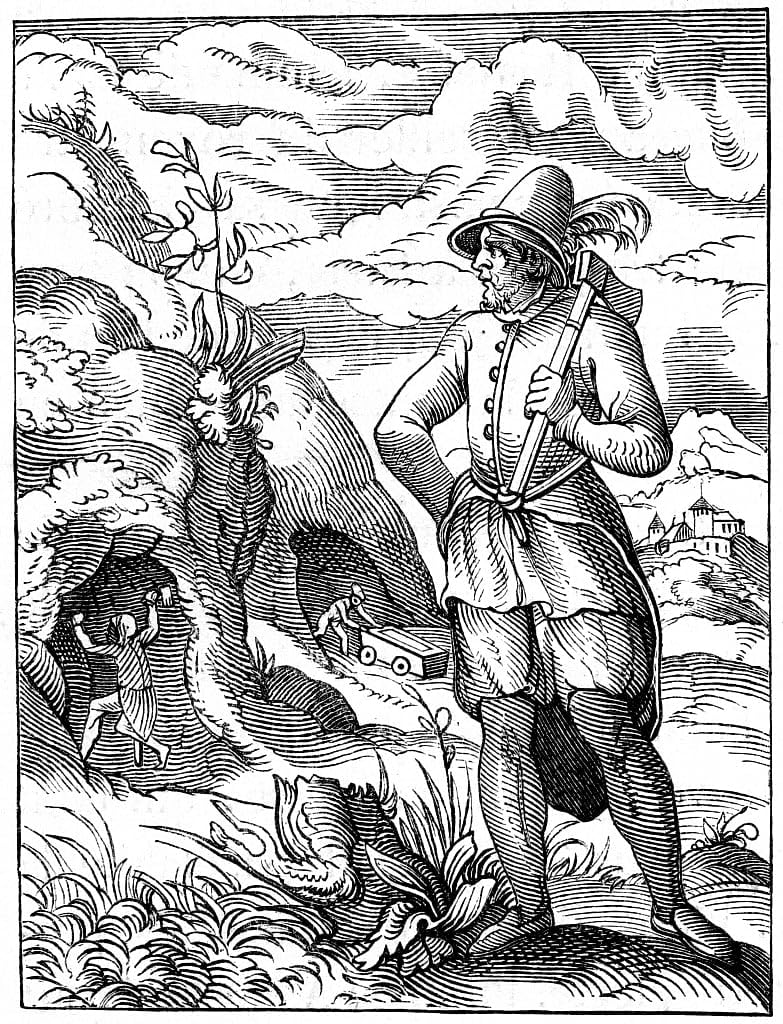 Miner par Jost Amman GerRit poster grand format toile sans pli