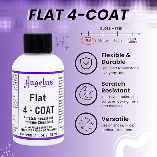 Miniatura 5 de Angelus Acabado de capa superior de cuero de uretano transparente de 4 capas (satén, 1 oz)