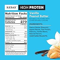Vista 13 de RXBAR Barras altas en proteínas, sin gluten, aperitivos de proteínas, mantequilla de maní y vainilla (6 cajas, 30 barras)