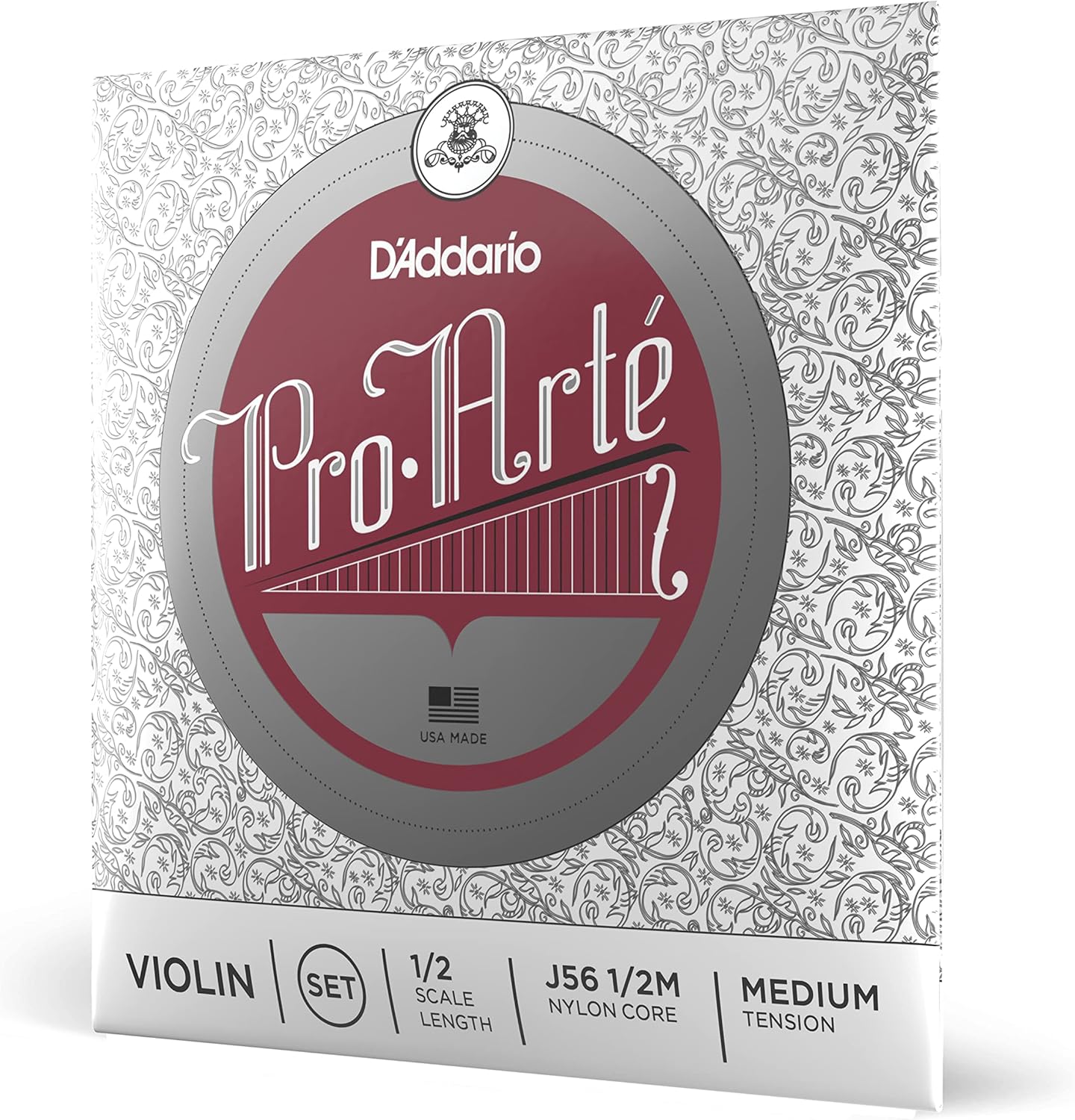 D'Addario J56 1/2M Pro-Arte Nylon violin Strings, Medium