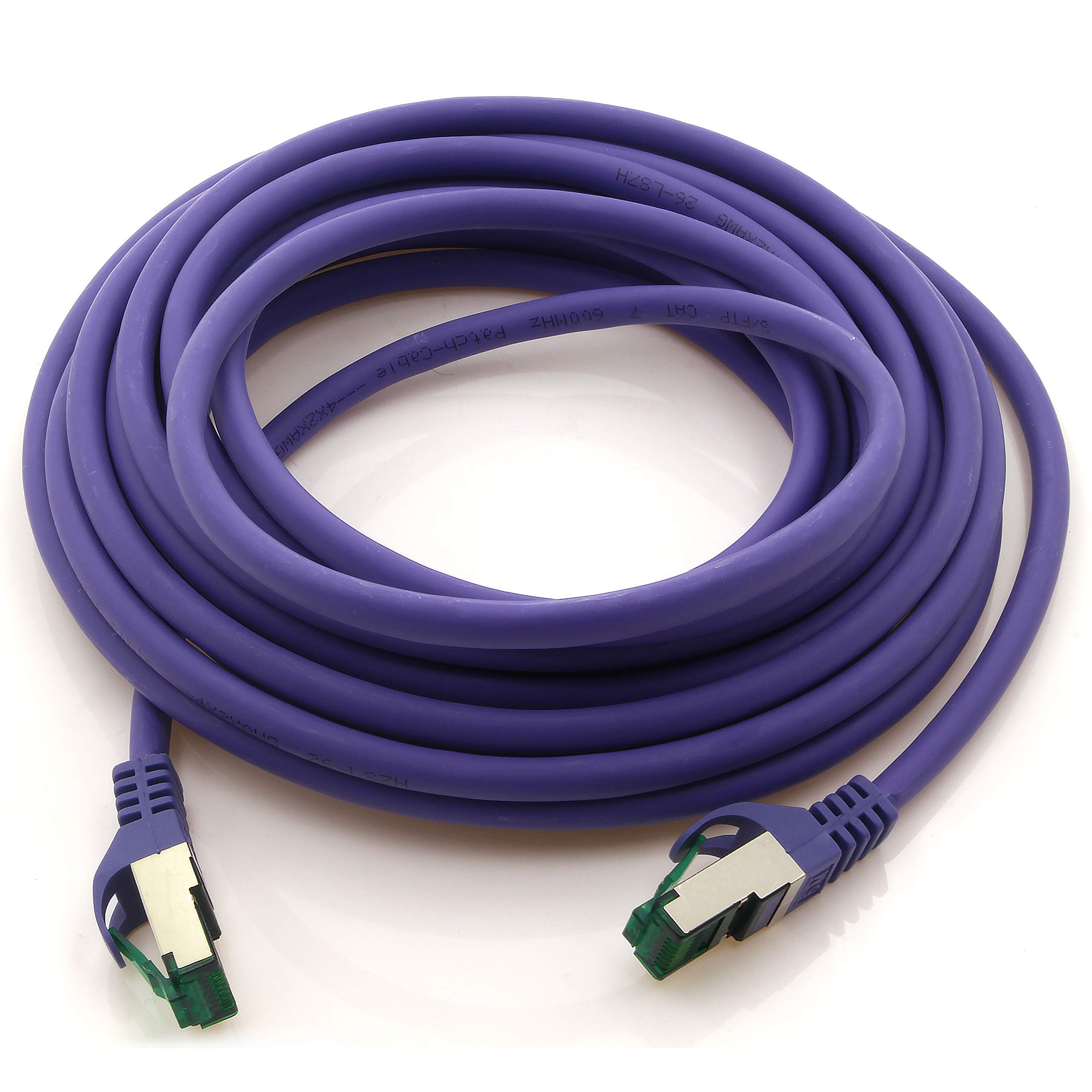 1aTTack.de kabel Ethernet cat.7, sieć LAN, 10 GBASE-T - 10 000 Mbps (Sftp Pimf) podwójnie ekranowany kabel przyłączeniowy RJ45, wtyczka cat.6a
