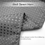 Grey Waffle Weave Shower Curtain HADEEONG 72x72in Cloth Shower Curtain Waffle Textured Fabric Shower Curtain with 12 Plastic Hooks Waterproof Washable for Hotel Spa Bathroom