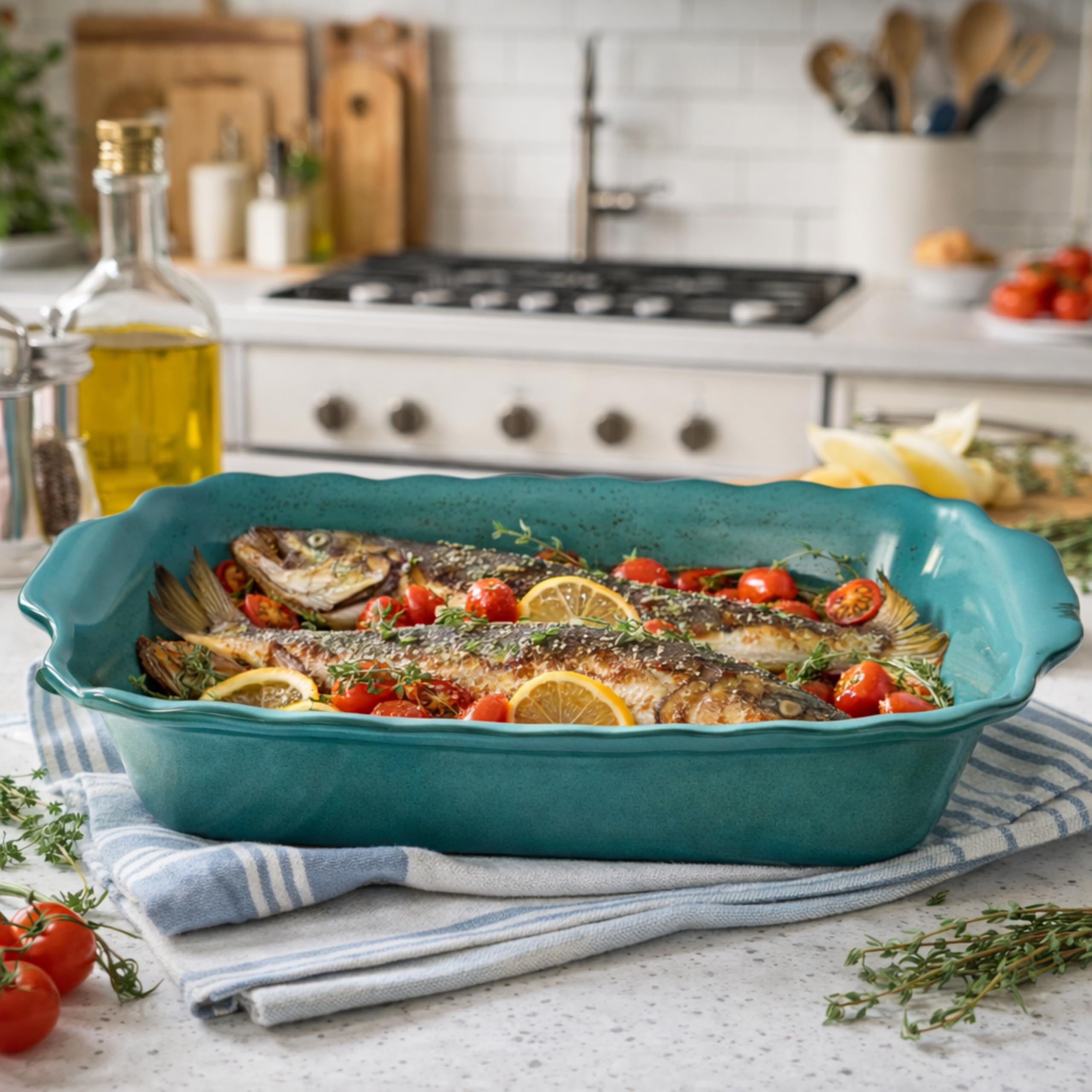 Wald Terrine aus Keramik, hochwertiger Ton, Kuchenform, zum Backen im Ofen und in der Mikrowelle, ideal zum Servieren am Tisch – verschiedene Formen und Farben
