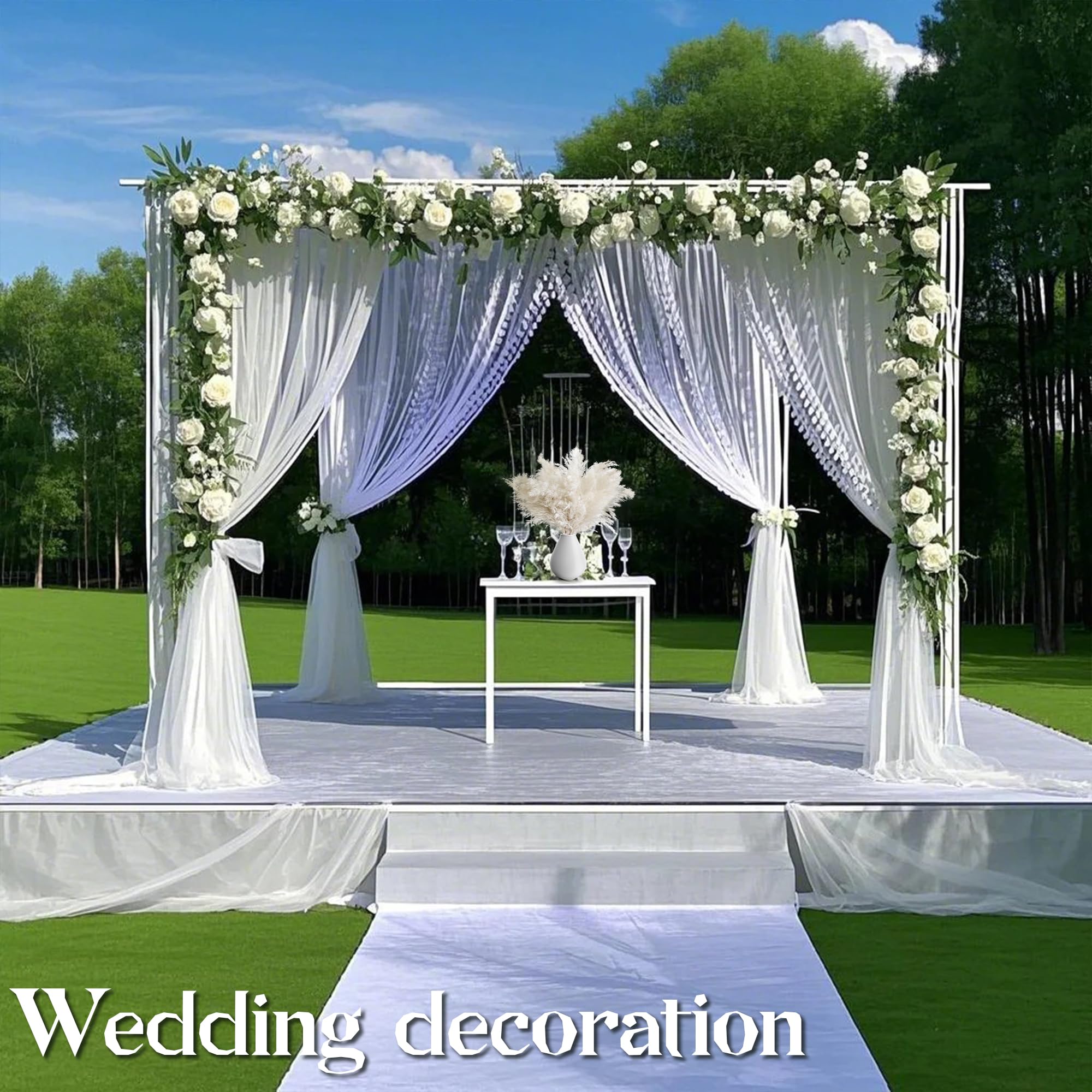 Kocat, 40 pezzi di erba della pampa bianca, decorazione per la casa, elegante decorazione bohémien, aste per pampa di alta qualità, perfette per casa, asilo nido, matrimoni, tavoli e decorazioni