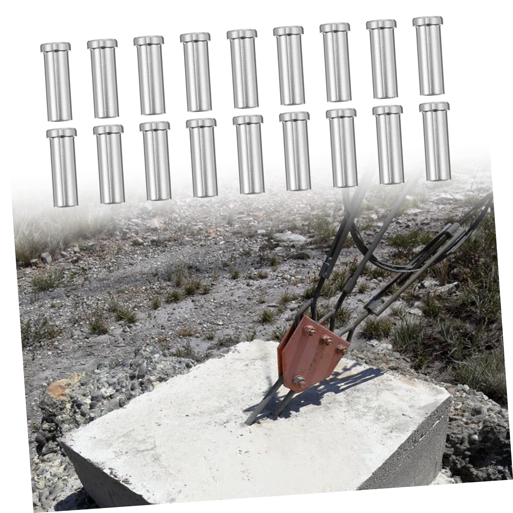 DECOMELODY Stainless Steel Wire Rope Protective Sleeves Heavy Duty Cable Protectors for Wire Rope Connections Durable Sleeve for Enhanced Protection and Safety