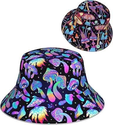 Mushroom Bucker Hat for Women Men, Cute 