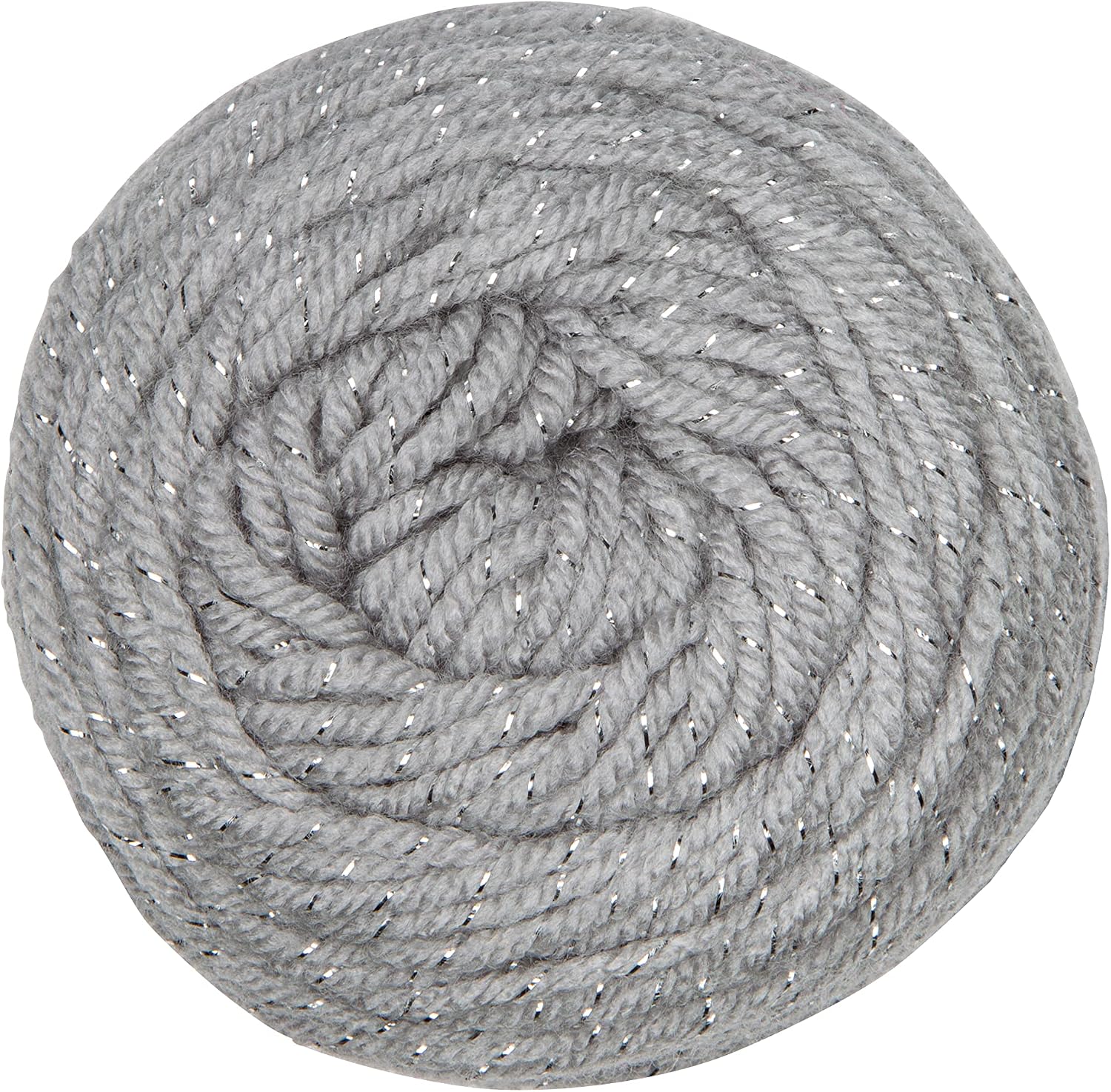 Red Heart Super Saver Metallic Light Gray Yarn - 3 Pack of 5oz/142g - Acrylic - 4 Medium (Worsted) - 255 Yards - Knitting/Crochet