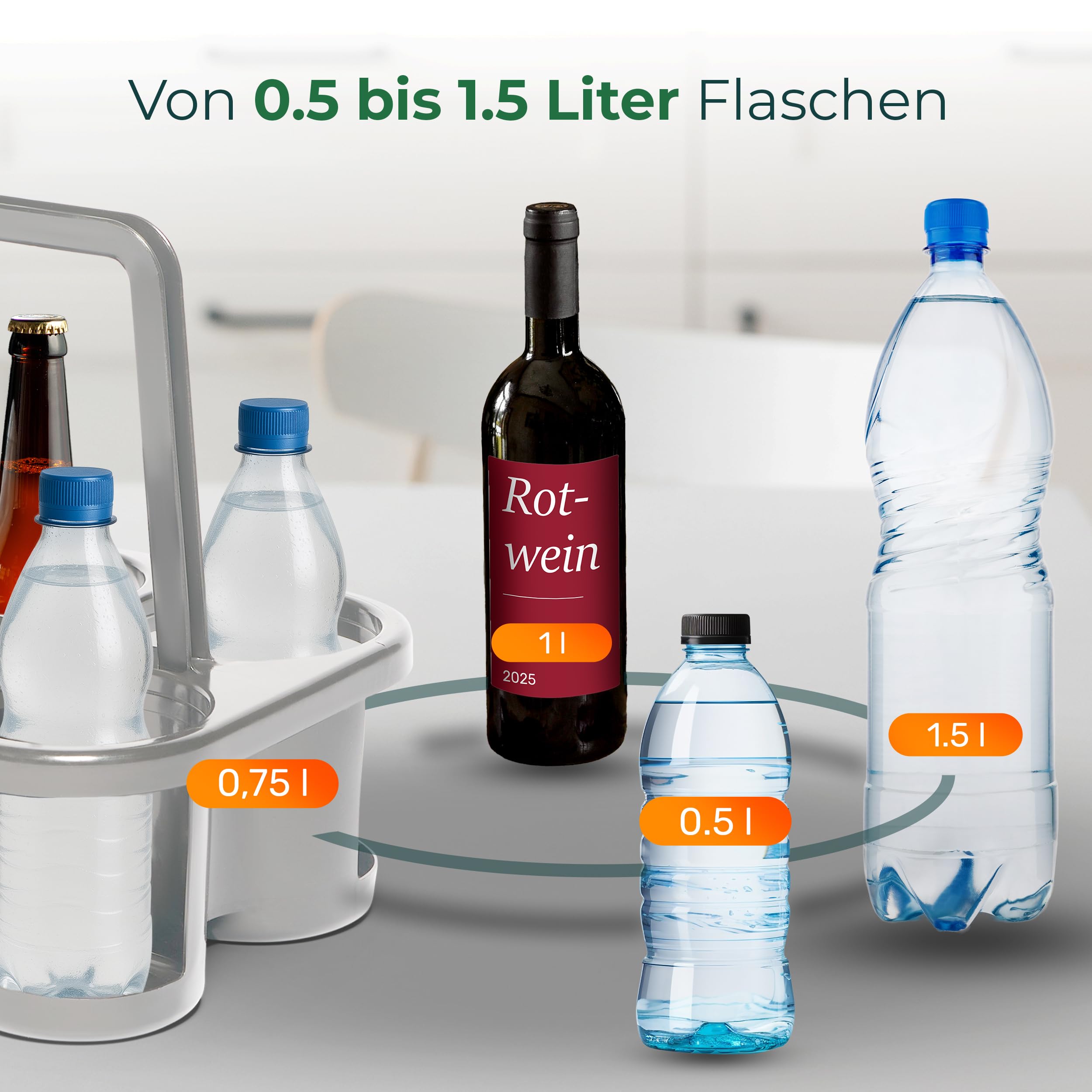Novaliv Portabotellas Apilable 18 Botellas Plástico 32x23x28 cm Plateado Cesta de Bebidas