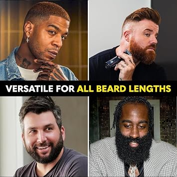 The Beard Club Professional T-Blade Beard Trimmer for Men LT - Barber Electric Shaver, Mustache & Hair Clippers for Men Zero Gapped Cordless Buzzer Hair Trimmer & T Liner - Edger Line Up Grooming Kit