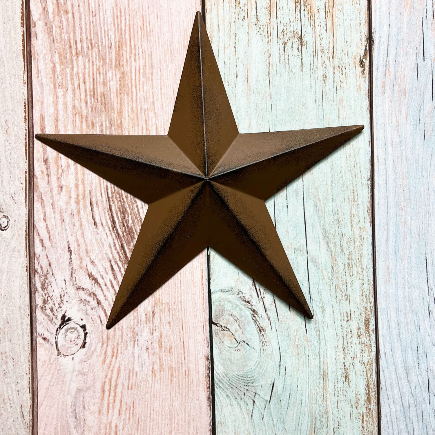 Adorno 4 De Julio Metal Estrella De Metal Decorativa Estilo Granero, Tema Patriótico Americano - Para Pared, 16.5 Pulgadas, Ideal 4 De Julio Estrella Granero 4 Julio