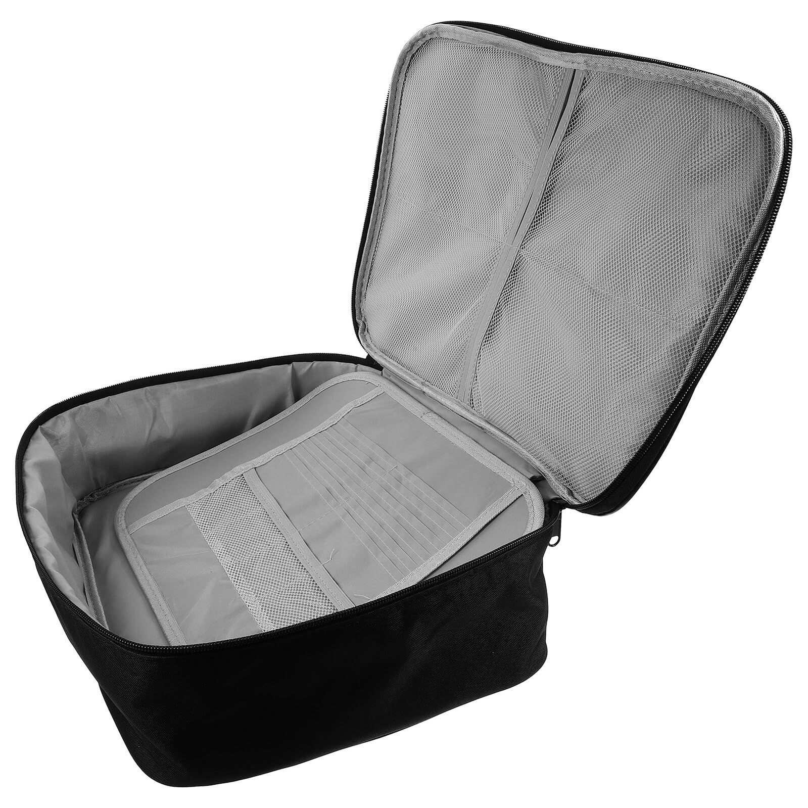Nero Organizer per Documenti, Lucchetto, Multi Strato