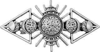 HAQUIL Vintage Sun Moon Phase Hairclip Viking Hair Barrette, Vintage Metal French Hairpins, Viking Celtic Knot Hair Accessory, Ultra Light Hair Barrettes for Women Jewelry