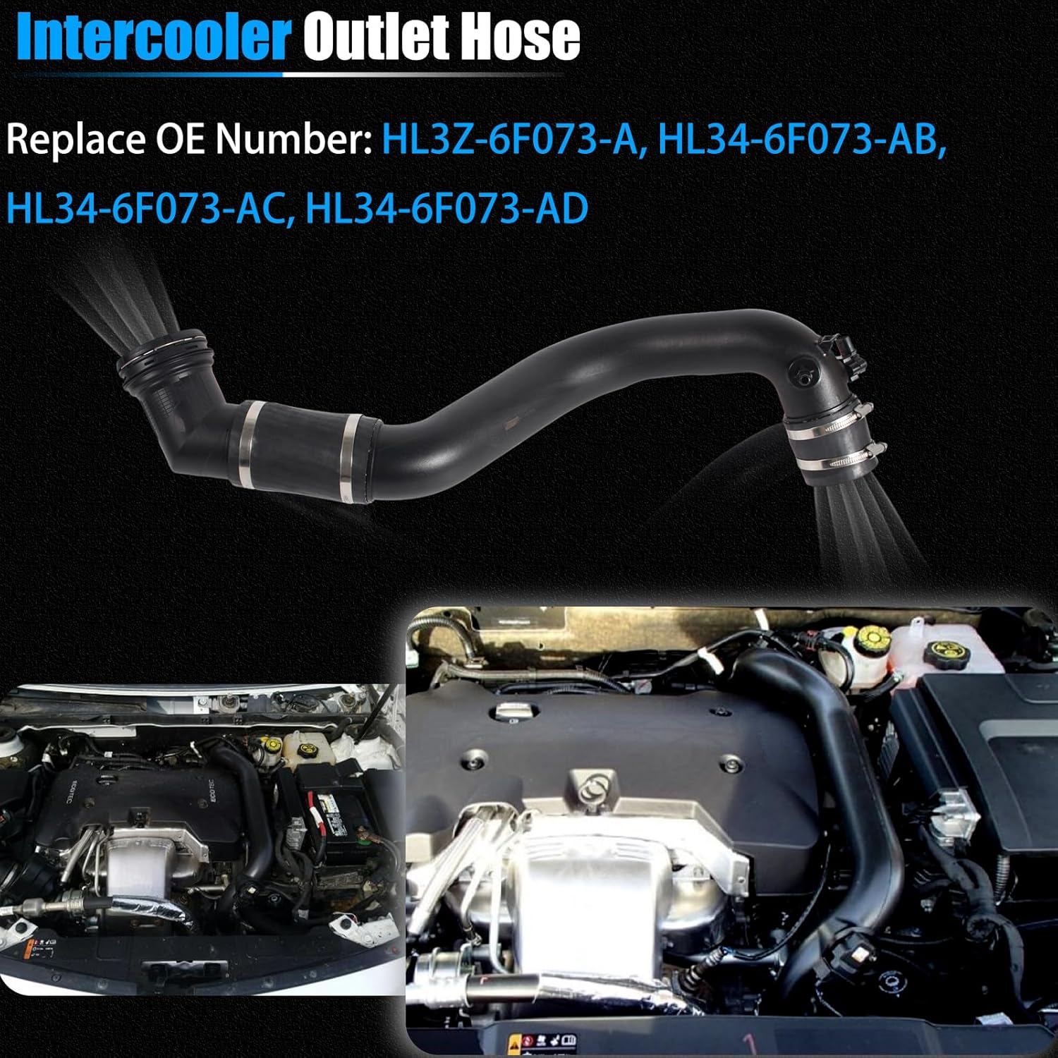 AUCERAMIC HL3Z6F073A HL346F073AD Turbo Intercooler Outlet Hose Fit for 2018-2022 Ford Expedition for 2017-2020 Ford F-150 for 2018-2023 Lincoln Navigator 3.5L V6