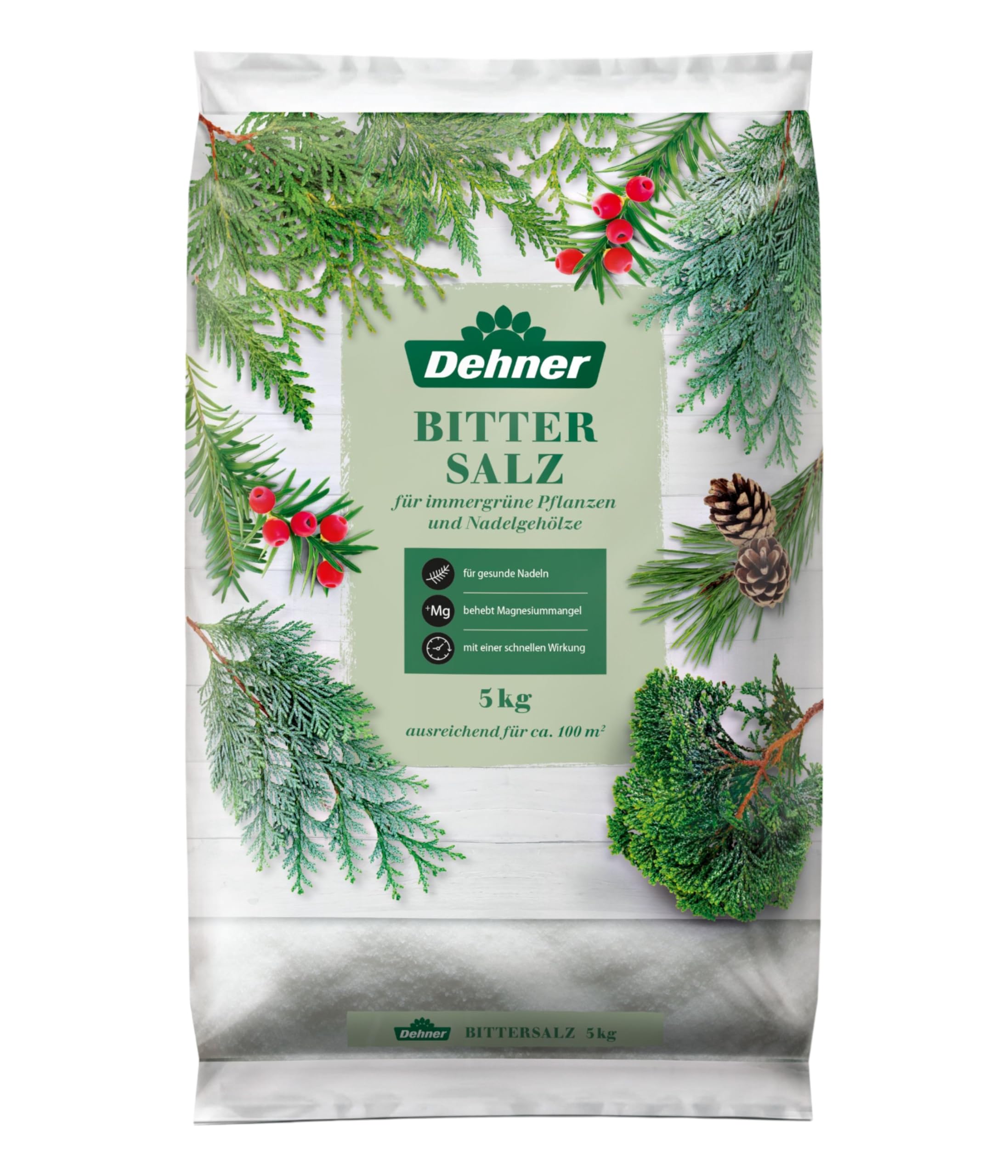 Dehner Bittersalz, hochwertiger Spezialdnger, Dnger fr Thujen /  Nadelgehlze, Magnesiumsulfat, mit Sofortwirkung, 5 kg, fr ca. 100 qm,  bunt : Amazon.de: Garten
