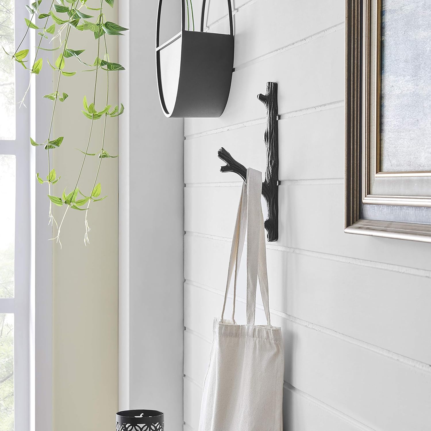 Danya B. Cast Iron Tree Branch Wall Hook 2-Piece Set | Mounted for Towels, Bags, Purses, Coats, Jackets, Scarves, Hats, caps, Robes Use in Entryway, Bedroom, Hallway, Bathroom, Kitchen- Brown