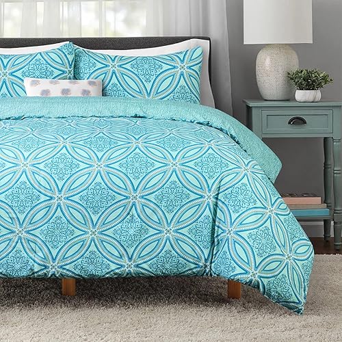 EnvioHome Juego de edredón reversible tamaño Queen  Edredón alternativo ligero de microfibra de calidad de hotel con un par de fundas de almohada,